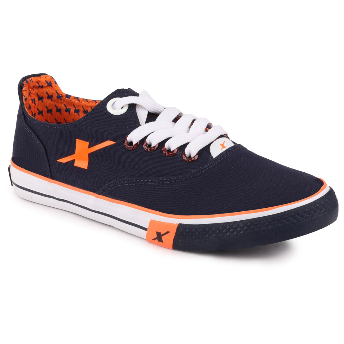 Buy Sparx Men Navy Blue Orange Sneakers Online @ ₹1159 from ShopClues