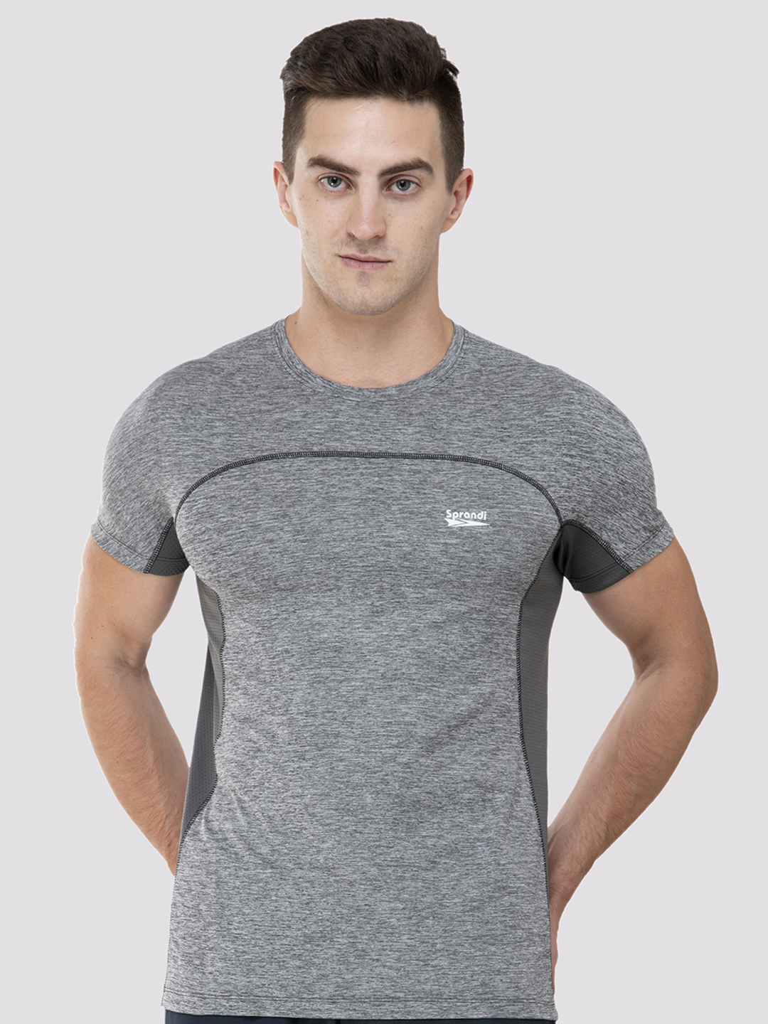 Buy Sprandi Men's Black Half Sleeve T-Shirts Online @ ₹500 from ShopClues