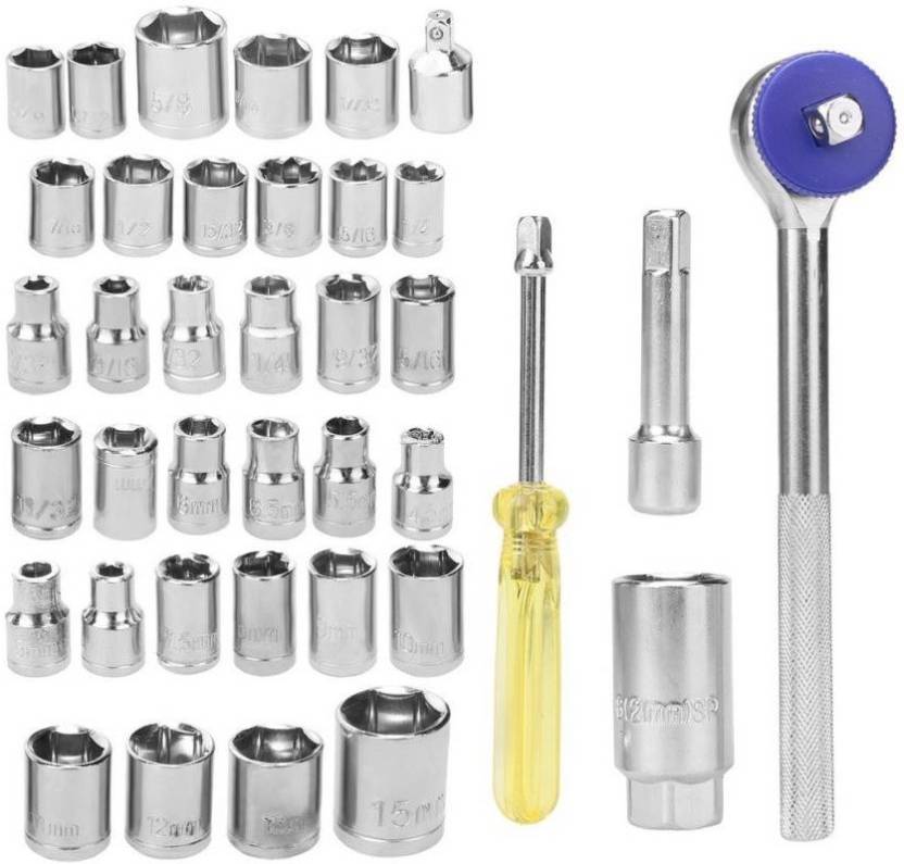 Buy GMTIN Universal Adjustable 40 Psc Tool Kit Multi Purpose Combination Socket Wrench Set