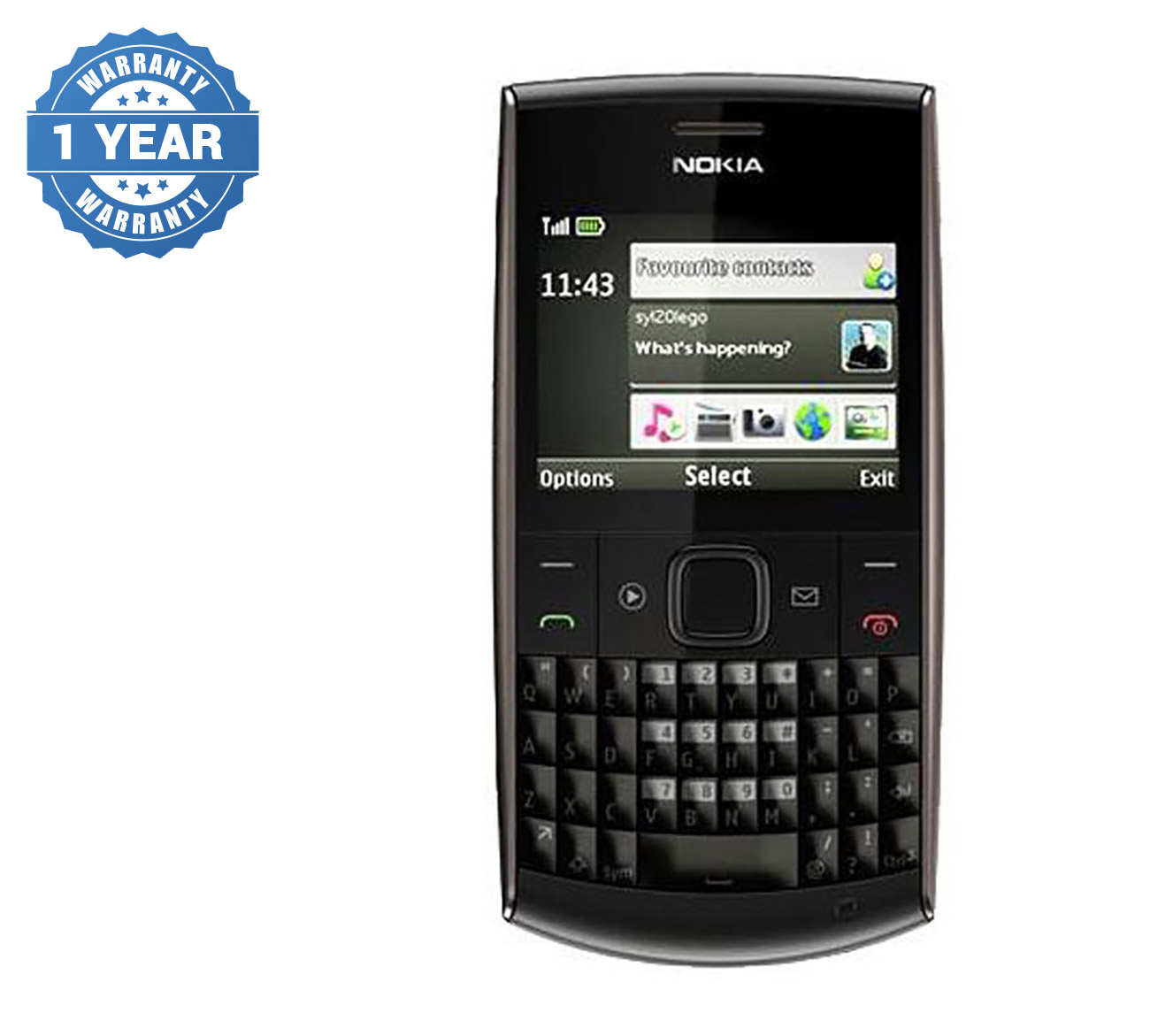 Buy Refurbished Nokia X2-01 Dark Grey Qwerty Keypad Mobile Online ...