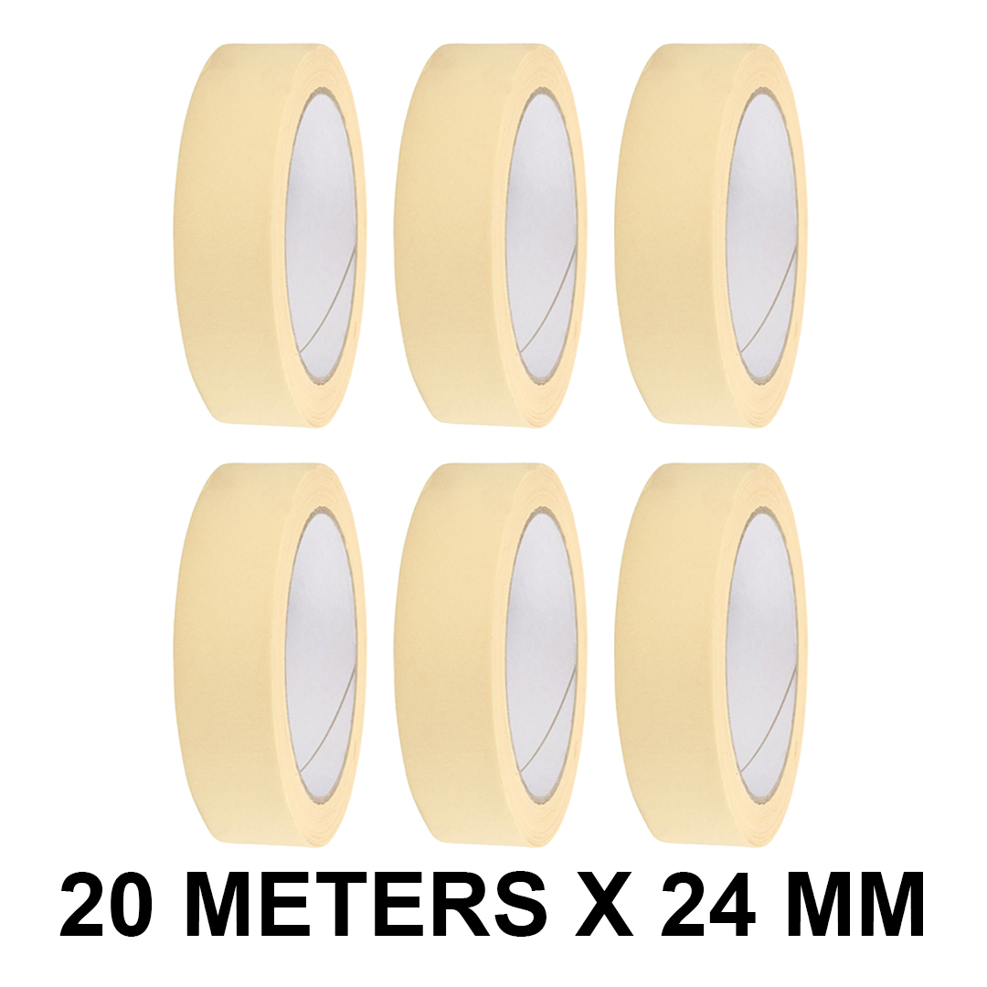 Buy VCR Masking Tape - 20 Meters in Length 24mm / 1 Width - 6 Rolls Per ...