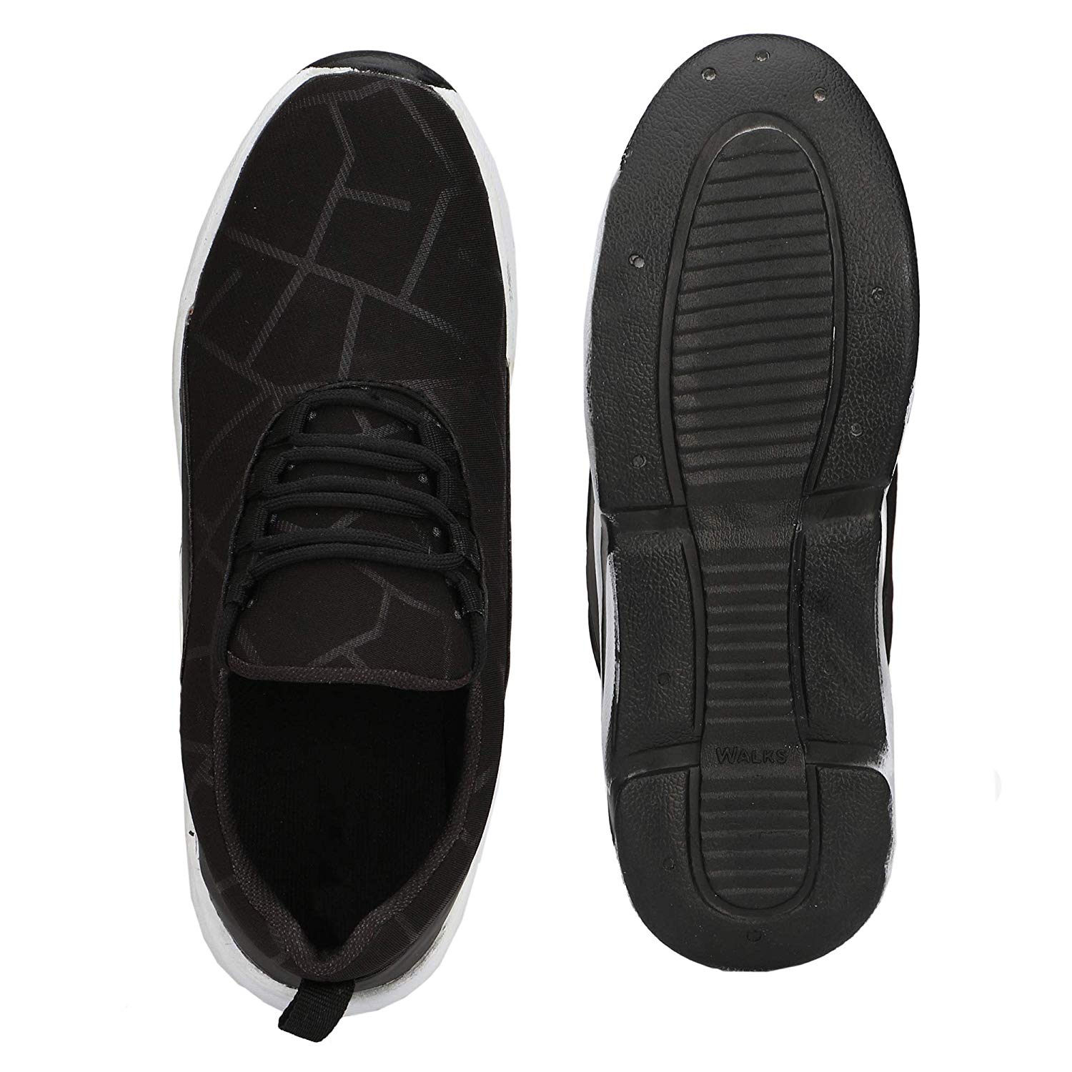 Buy Mr Cobbler Men Black Light Weighted Sport Shoes Online @ ₹549 from ...