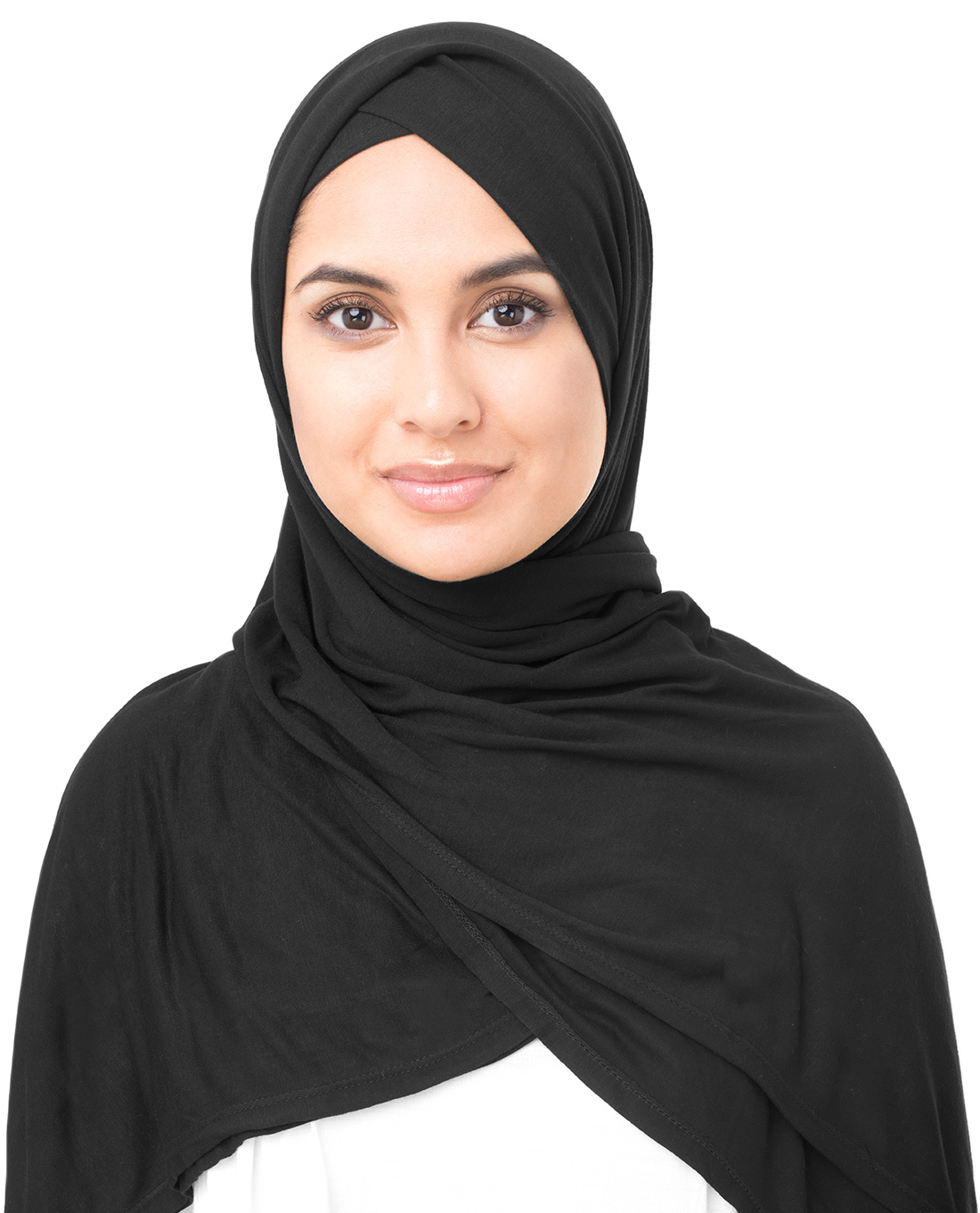 Buy SILK ROUTE London Jet Black Viscose Jersey Hijab/ Scarf Online ...