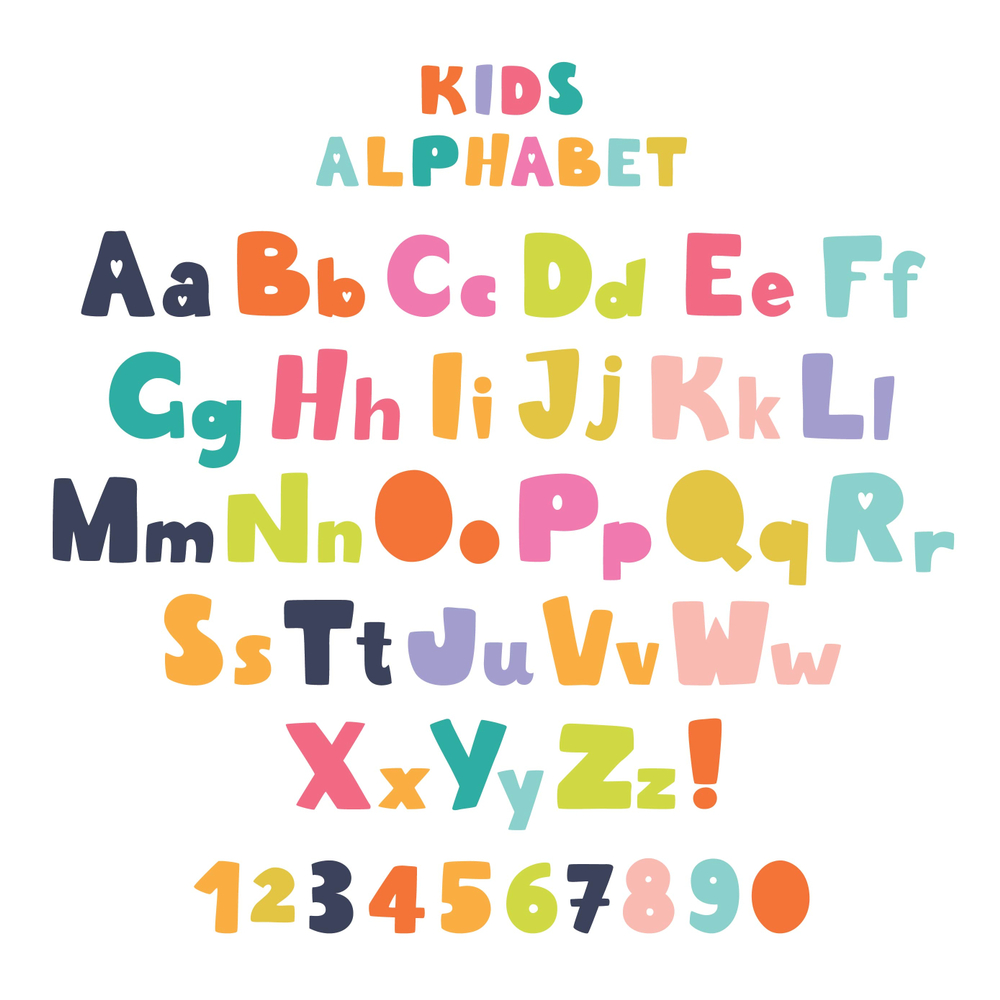 Buy kids cpaital and small alphabet number chart Alphabets and numbers ...