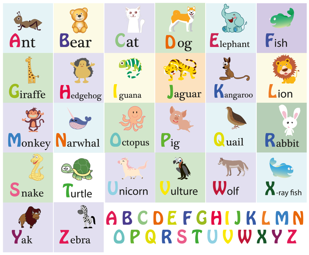 Buy english alphabet with character Alphabets and numbers wall sticker ...