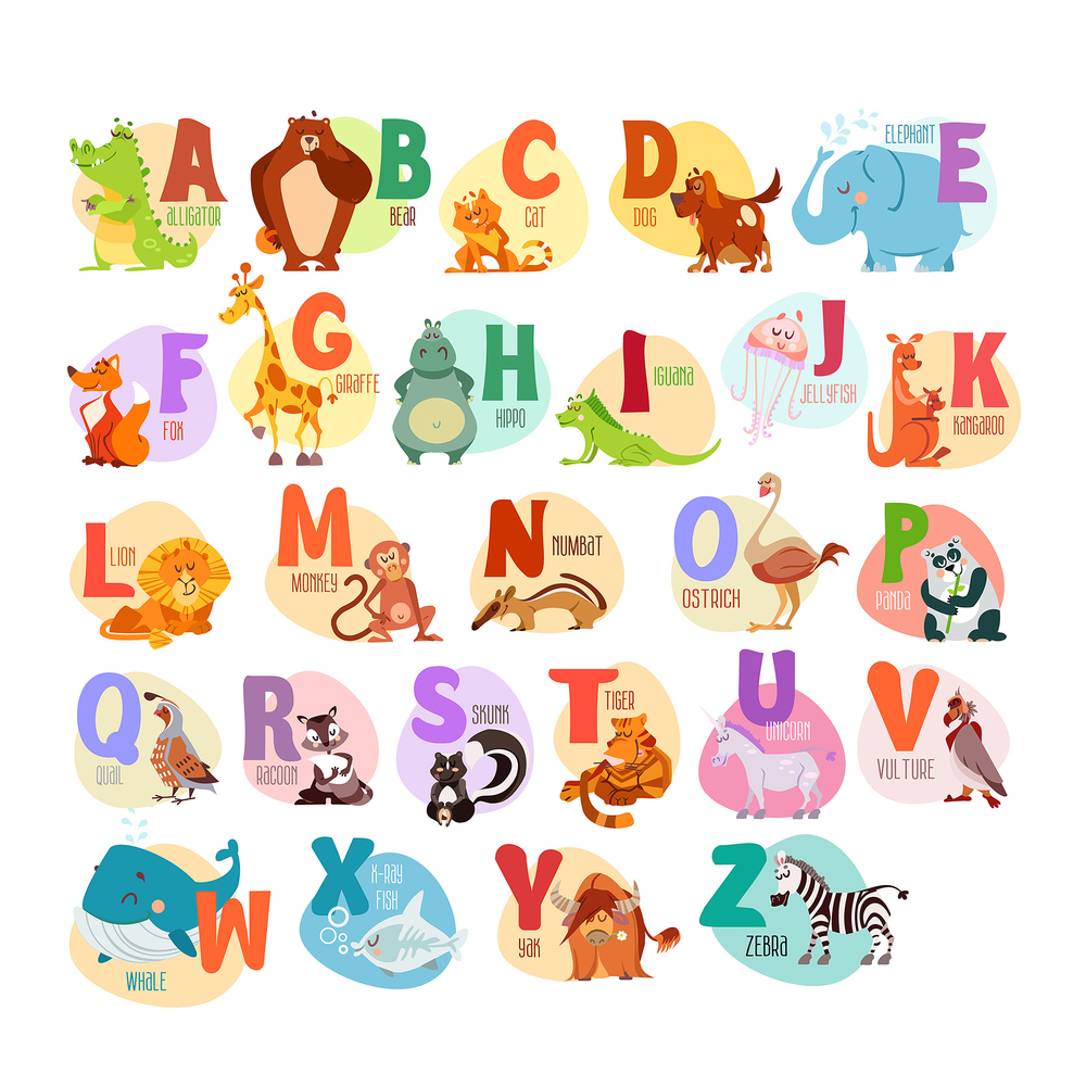 Buy english alphabets Alphabets and numbers wall sticker paper poster ...