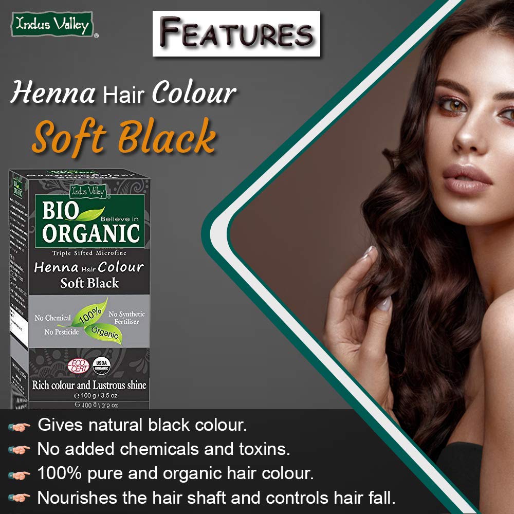 Buy Indus Valley Bio Organic Natural Soft Black Henna Hair Color 100 G Online ₹185 From Shopclues