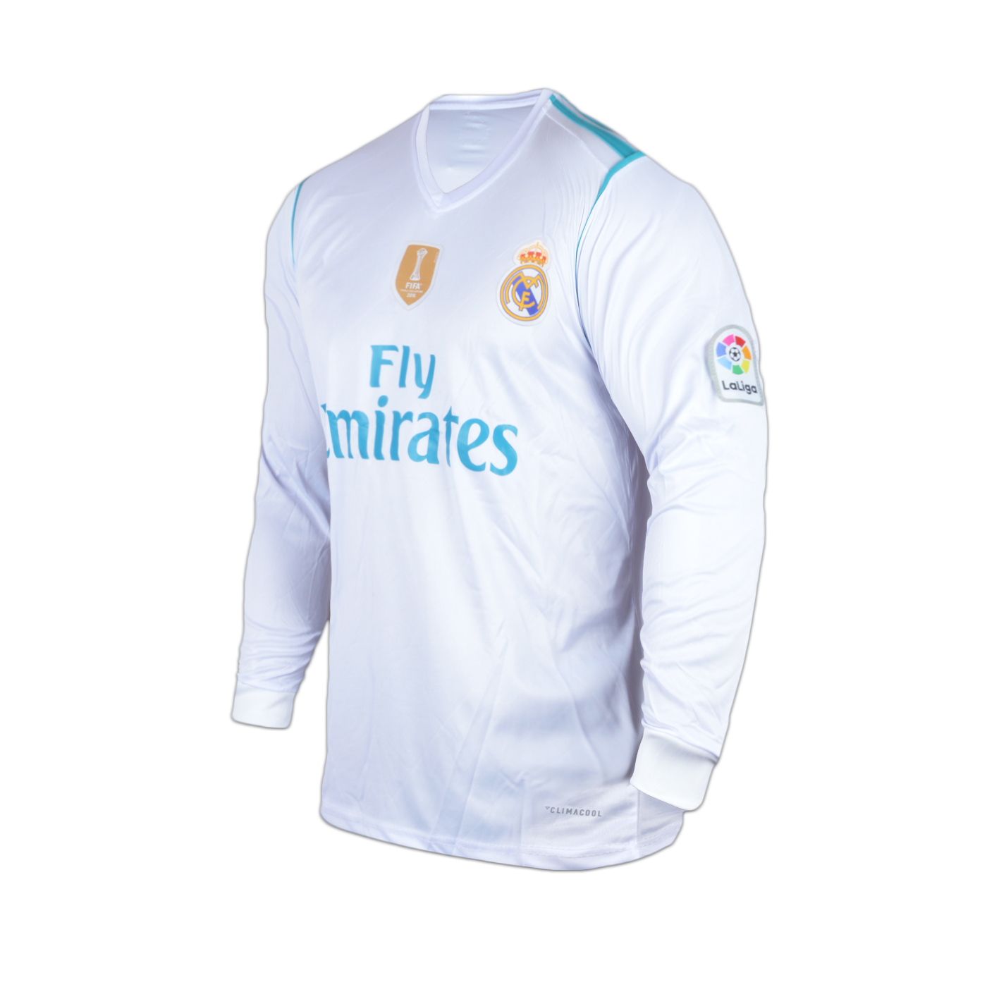 Buy Real Madrid White Color Dry Fit Long Sleeve Jersey Online - Get 65% Off