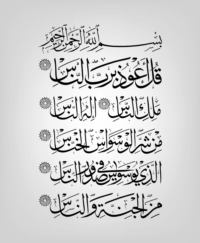 Buy Surah An-Naas (The Mankind) |islamic poster| |Sticker Paper Poster ...