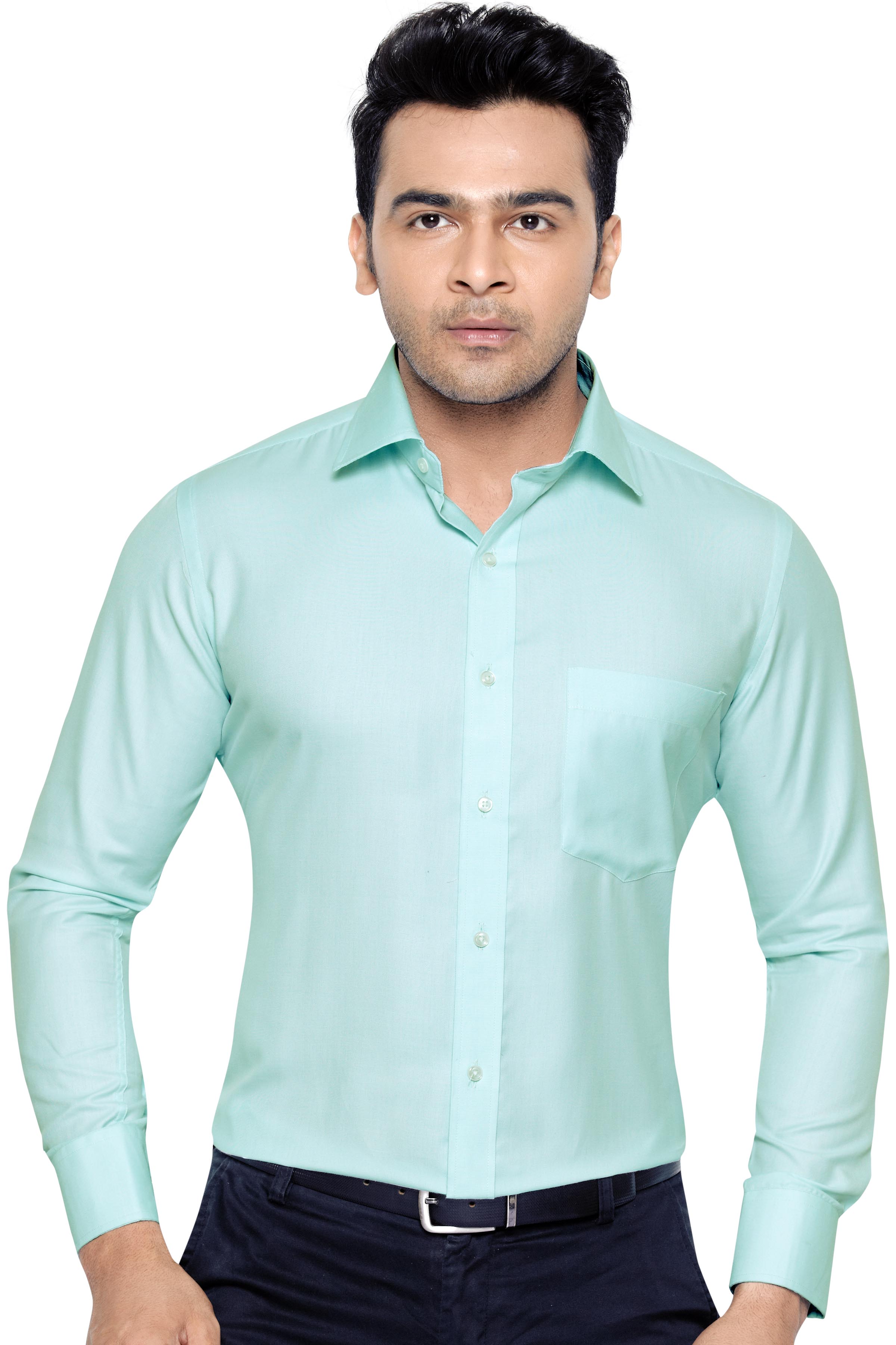 Corporate Club Beetel Mens Formal Office Wear Shirt Green M
