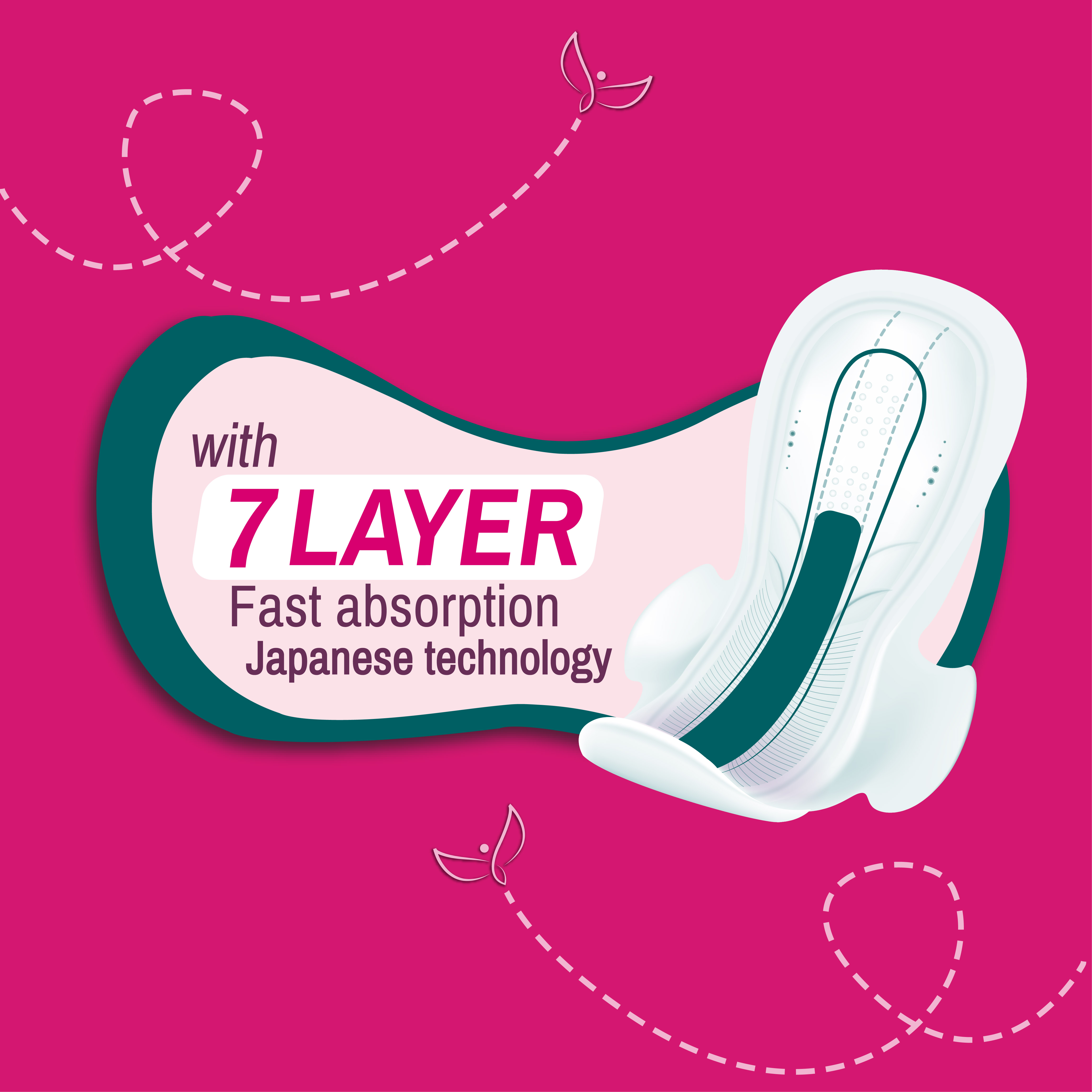 Buy Befikr Sanitary Pads with Japanese Technology L size 48 Sanitary