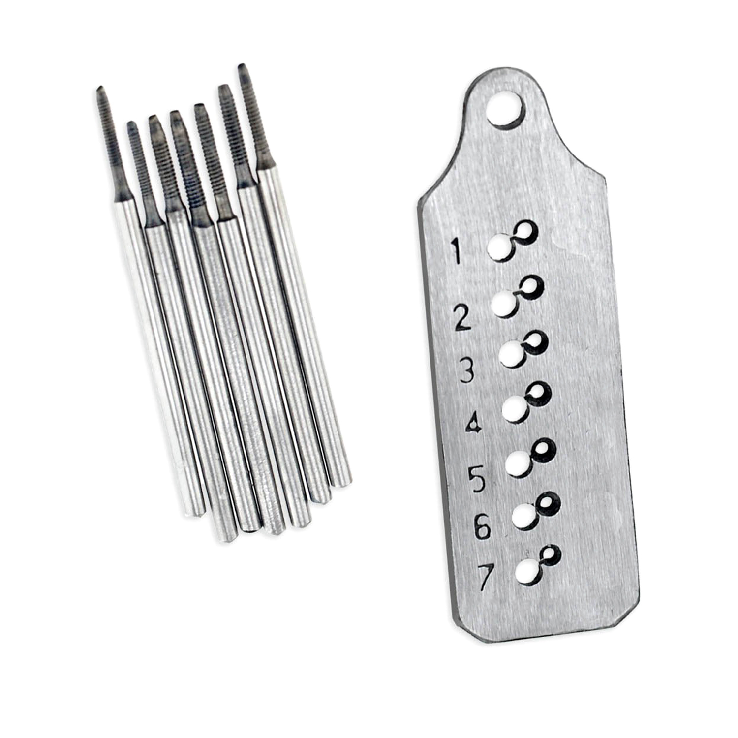 Buy Micro Tap and Die 7 Taps Screw Plate Thread Maker 1.0 to 1.7 mm ...