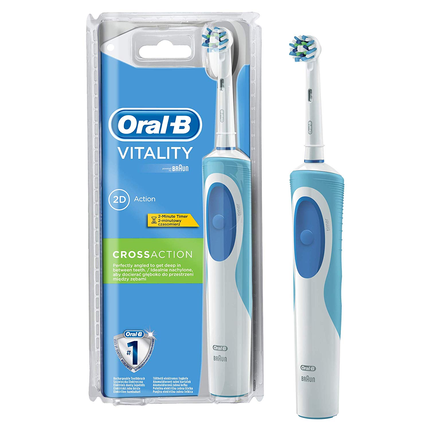 Buy Oral B Vitality Cross Action Electric Rechargeable Toothbrush ...