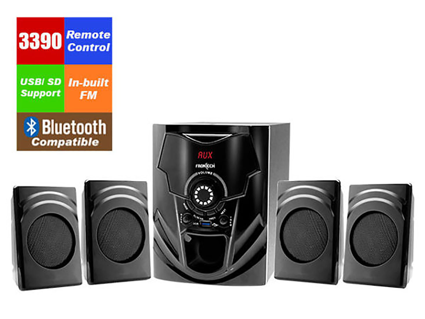 Buy Frontech 4.1 Channel Multimedia Bluetooth Speaker for Laptop,PC