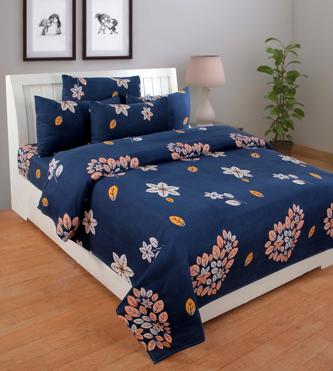 Buy Guru Nanak Enterprises Premium Quality Double Bed Glace Cotton