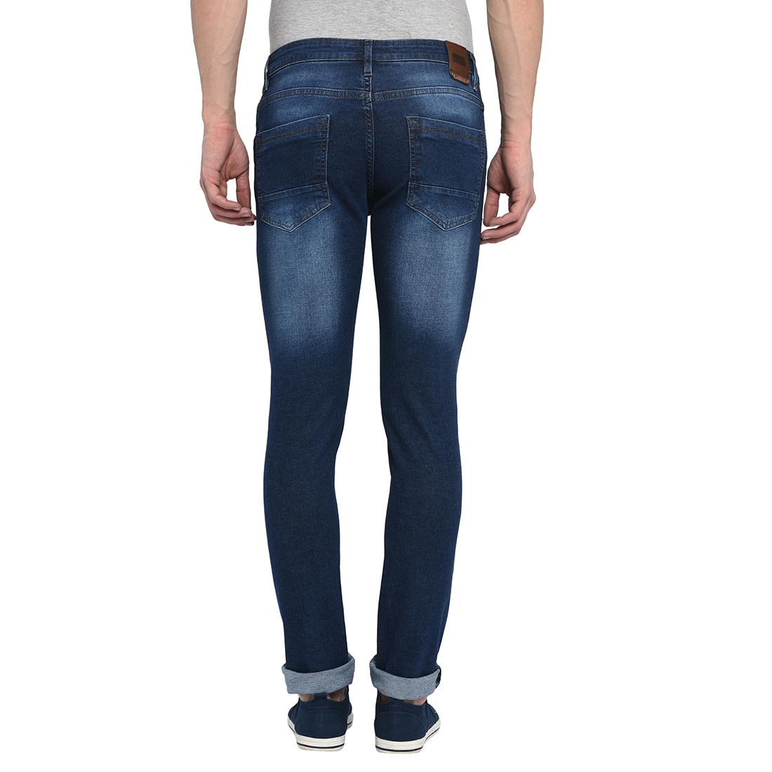 Buy TNG Men's Cotton Solid Casual Blue Slim Fit Jeans Online @ ₹956 ...