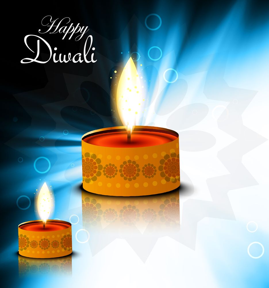 Buy happy diwali blue M |12x18 inch|sticker paper poster |Sticker Paper ...