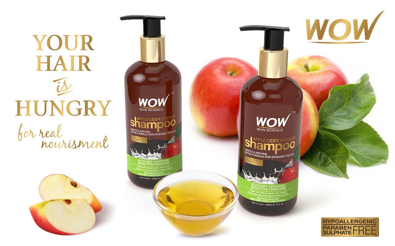 Buy WOW Skin Science Apple Cider Vinegar No Parabens Sulphate Shampoo