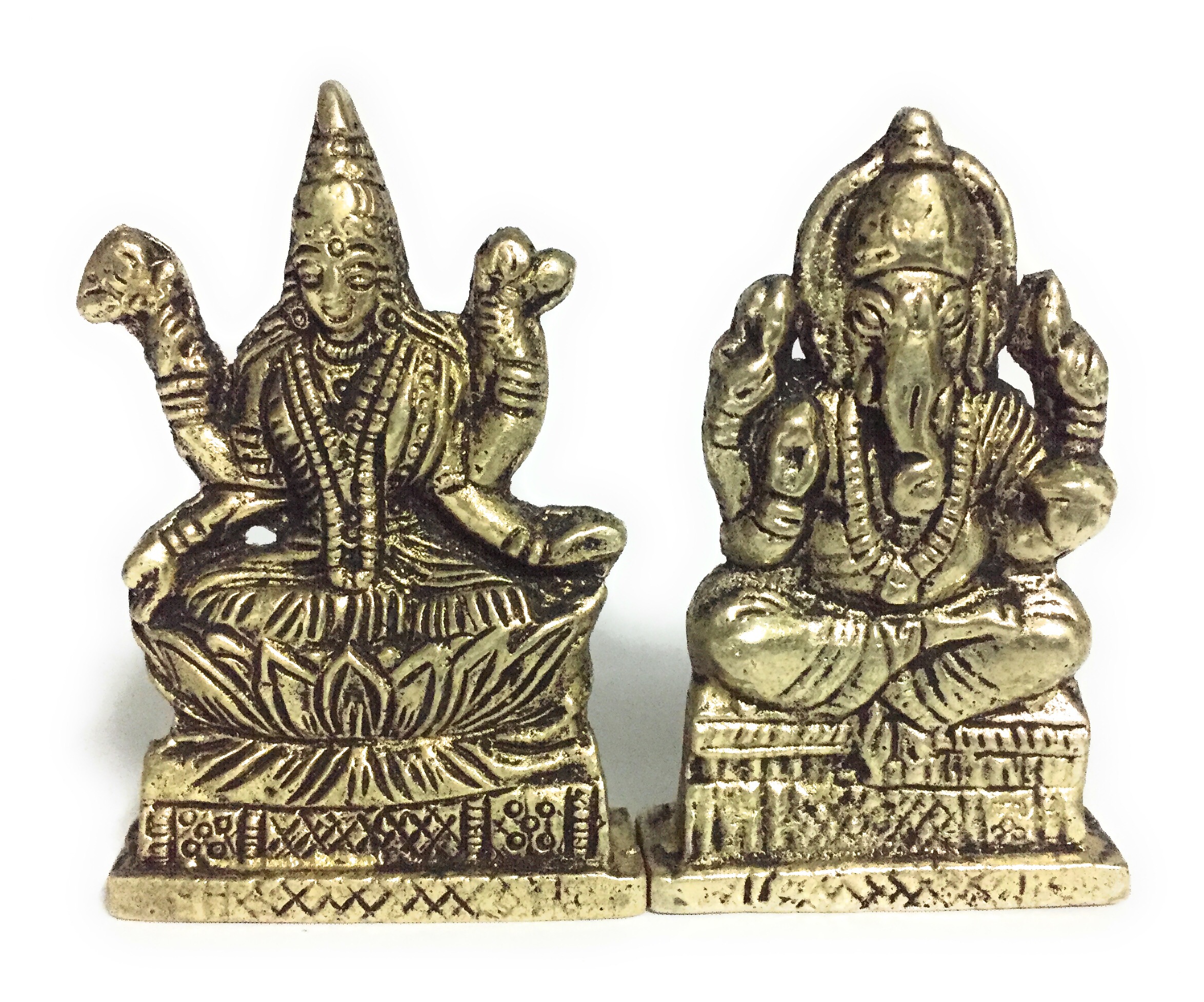 Buy Beautiful Brass Hindu God Goddess Set of Ganesha /Ganesh and