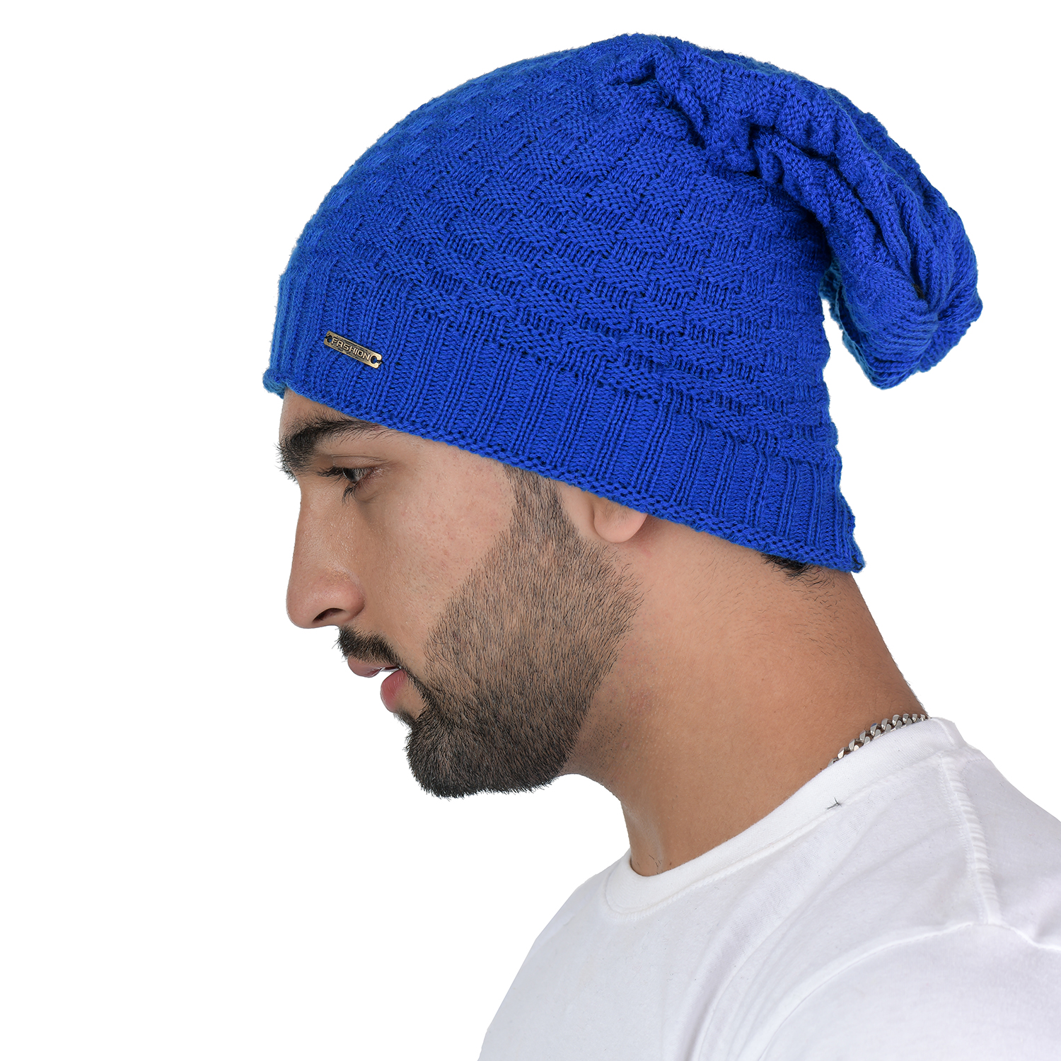 Buy Woolen CAP Check Design for Men/Unisex (FAR Inside - Snow Proof) - Rblue+Mahroon pack of 2 