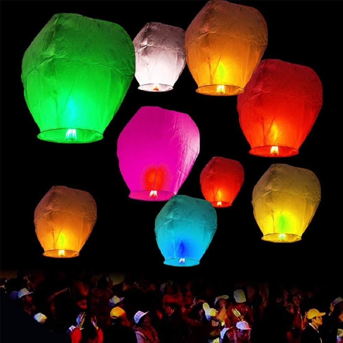 Buy Rangbaaz Flying Sky Lanterns for Diwali(Set of 5) Online ₹349