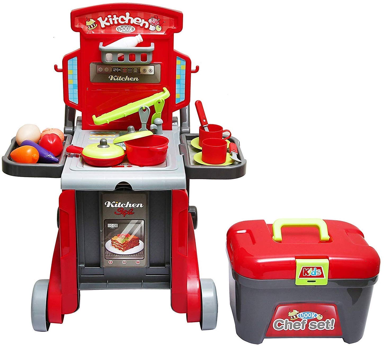 Buy 3 in 1 Little Chef Kids Kitchen Play Set with Light Sound Cooking