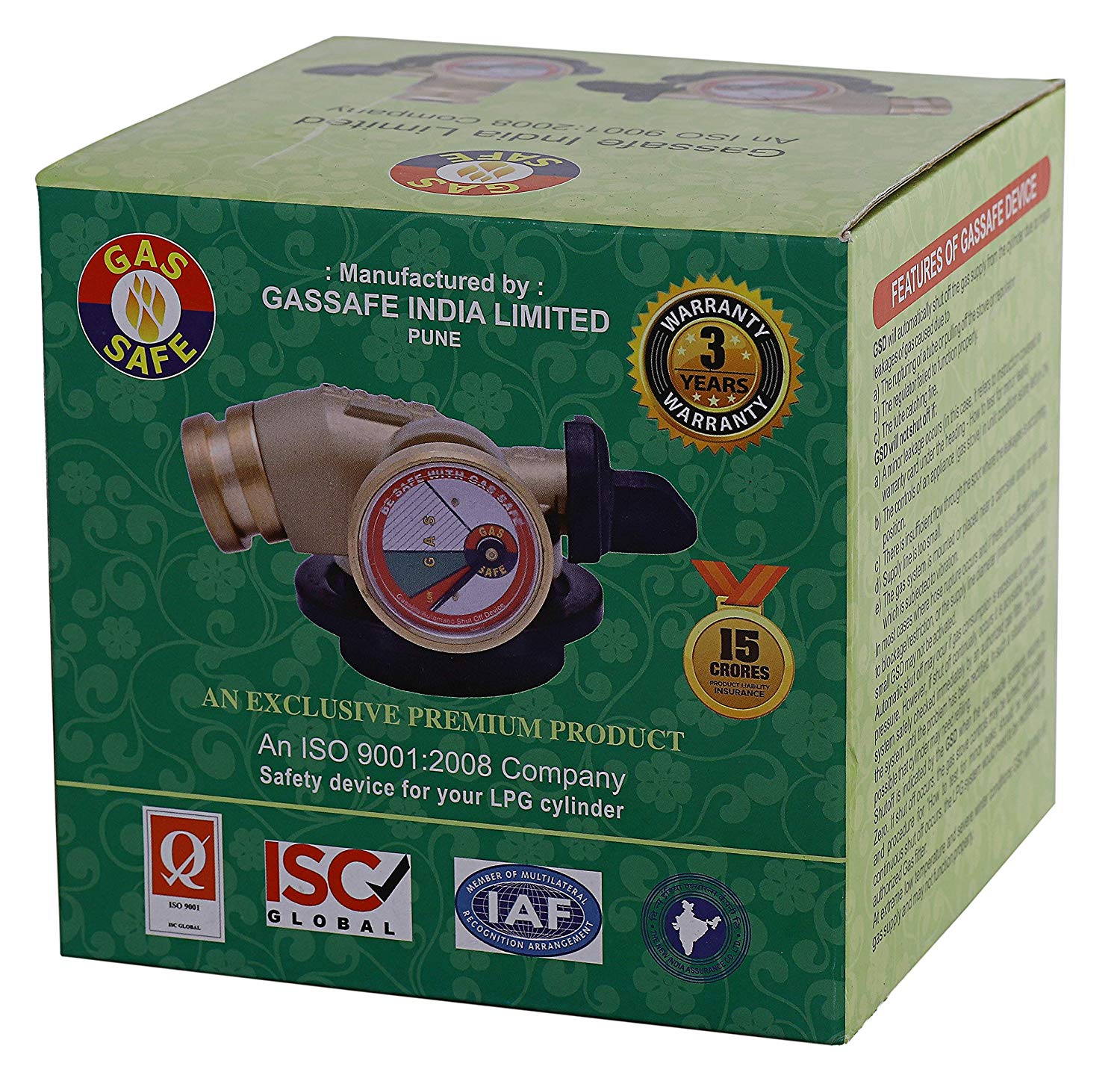 Buy GAS SAFE Auto CutOff Gas Safety Device for All LPG Cylinder Online