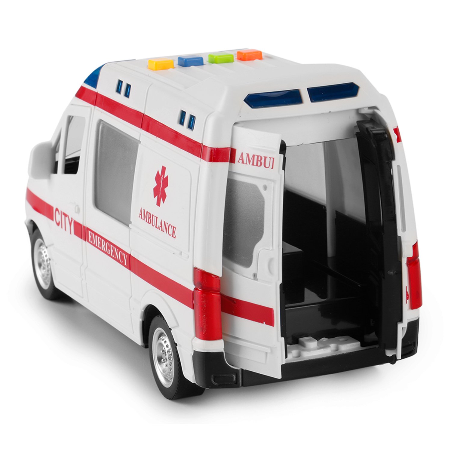 Buy Morgan Sellers Big Size Ambulance Toy Car with Lights Siren ...