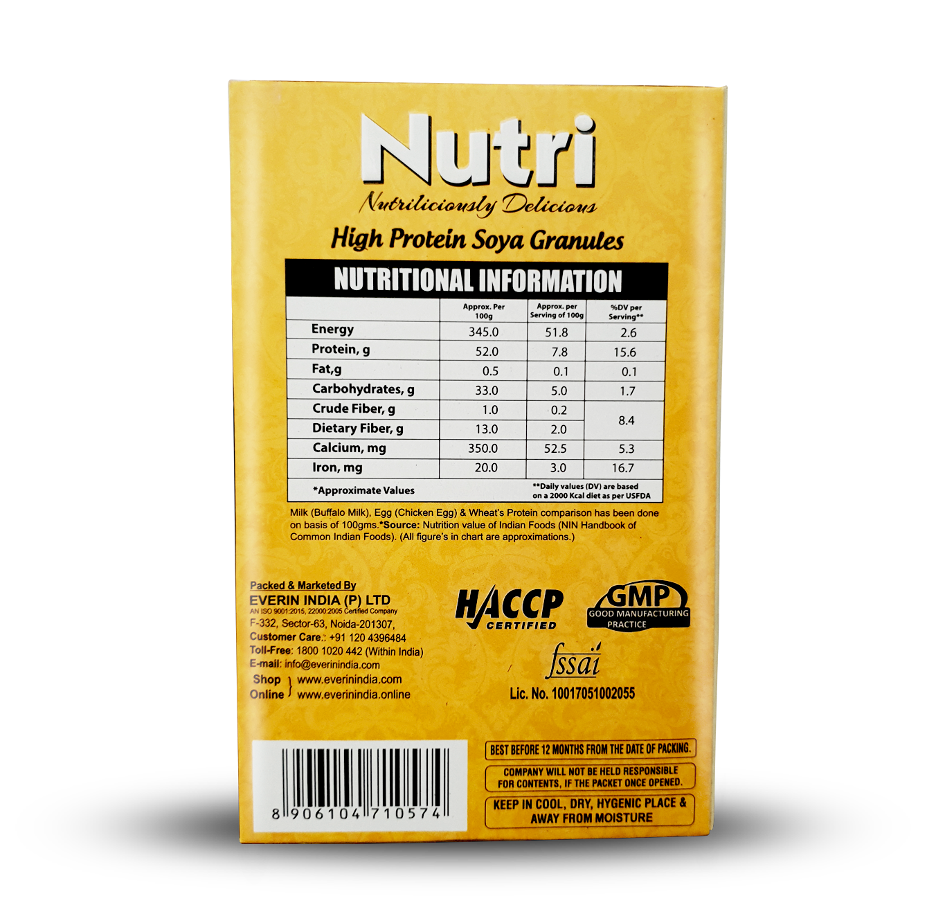 Buy Everin Nutri High Protein And Healthy Soya Granules Combo Pack Of 5