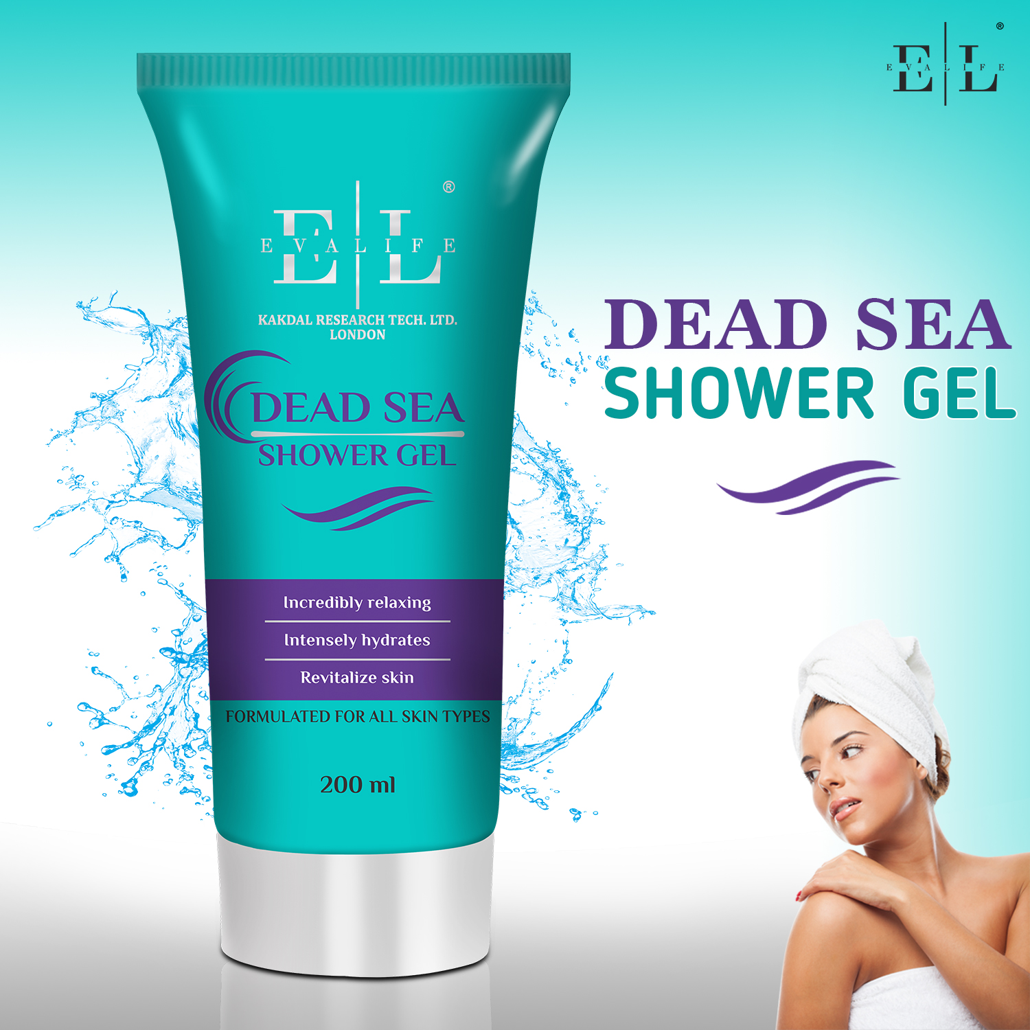 Buy Evalife Dead Sea Absolute Relax Aloe Vera Shower Gel - 200 Ml 