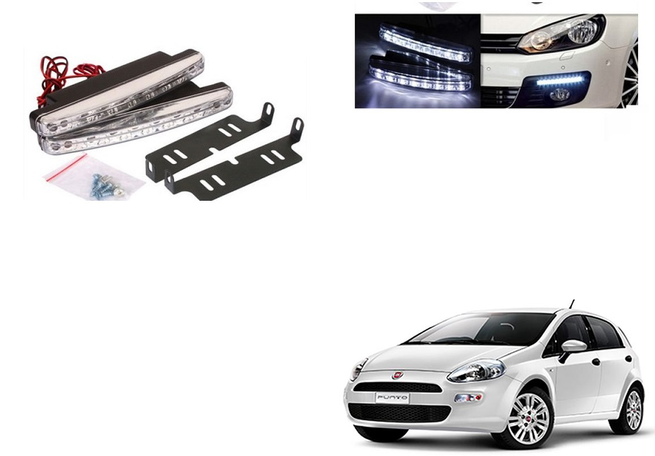 Buy Autoladders 8 LED Daytime Running Lights for Fiat Punto Online ₹299 from ShopClues