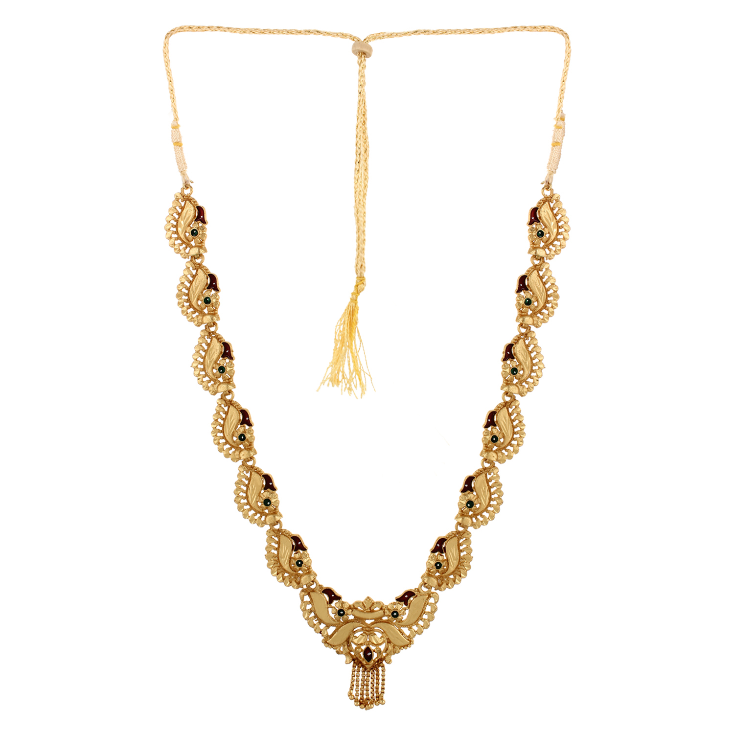 Buy GoldNera Gold Plated Alloy Necklace Set Online @ ₹263 from ShopClues