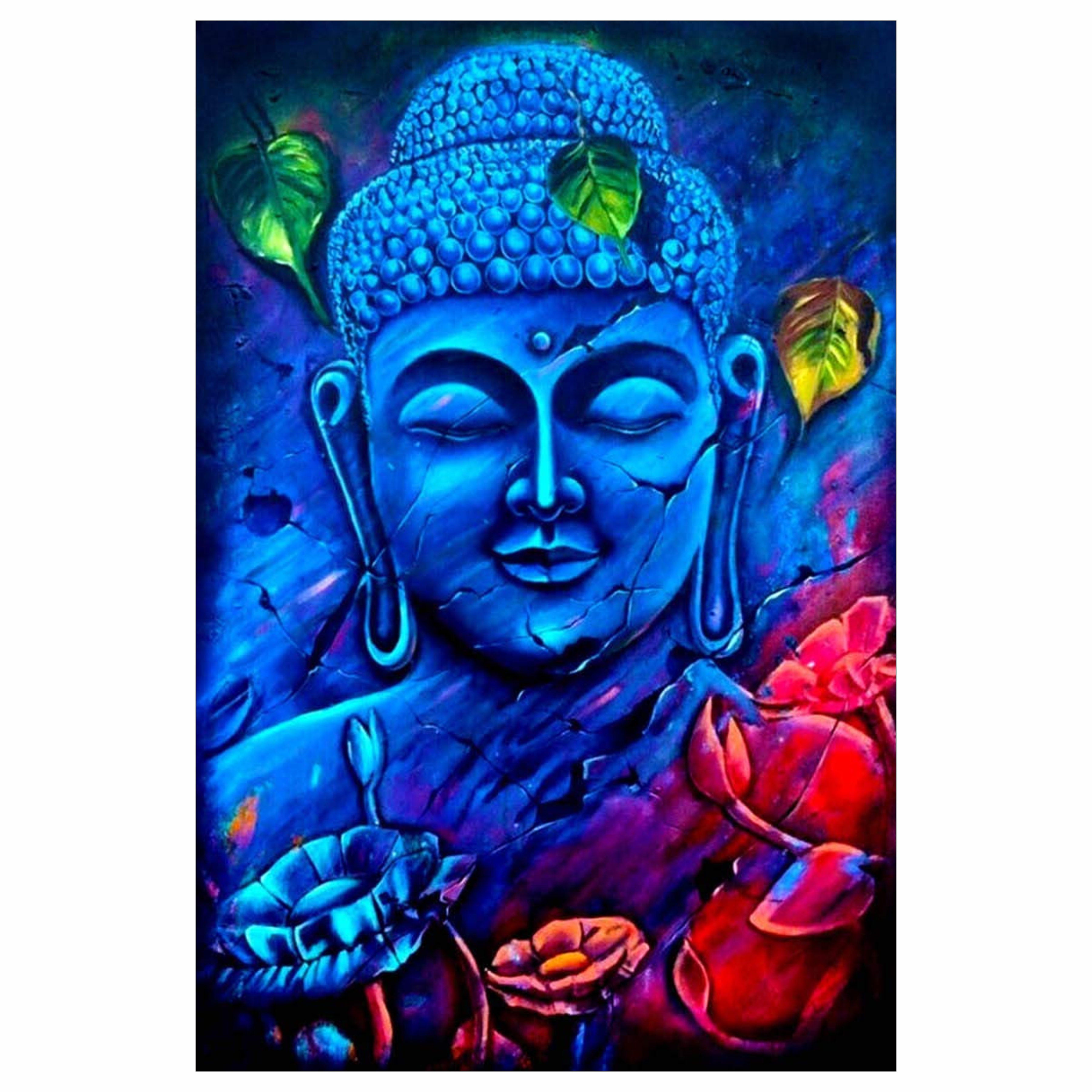Voorkoms God Buddha Wall Sticker For Room Paper Print  18 Inch X 12 Inch, Rolled 