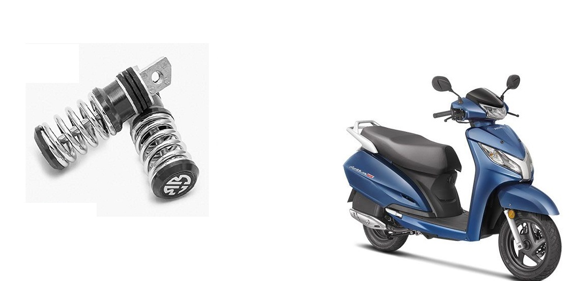 Buy Autoladders Black Spring Coil Style Bike Foot Pegs Foot Rest Ped Set Of 2 Honda Activa 125