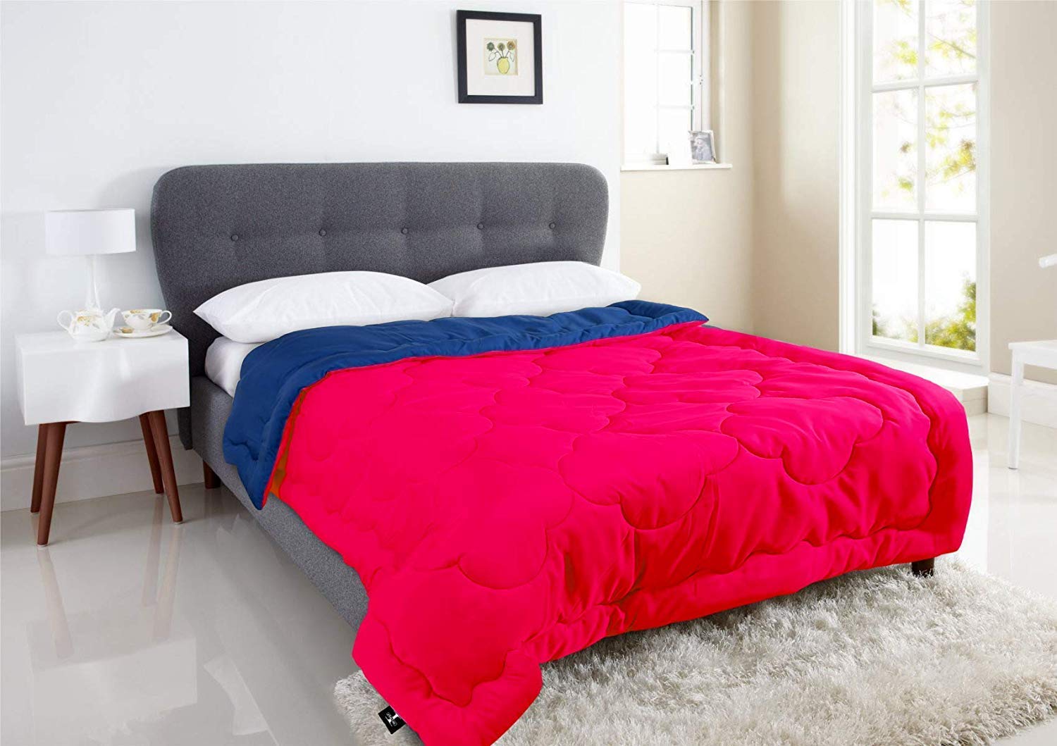 Buy I Wish Microfibre Reversible 250 Gsm Winter Comforter Blanket Quilt