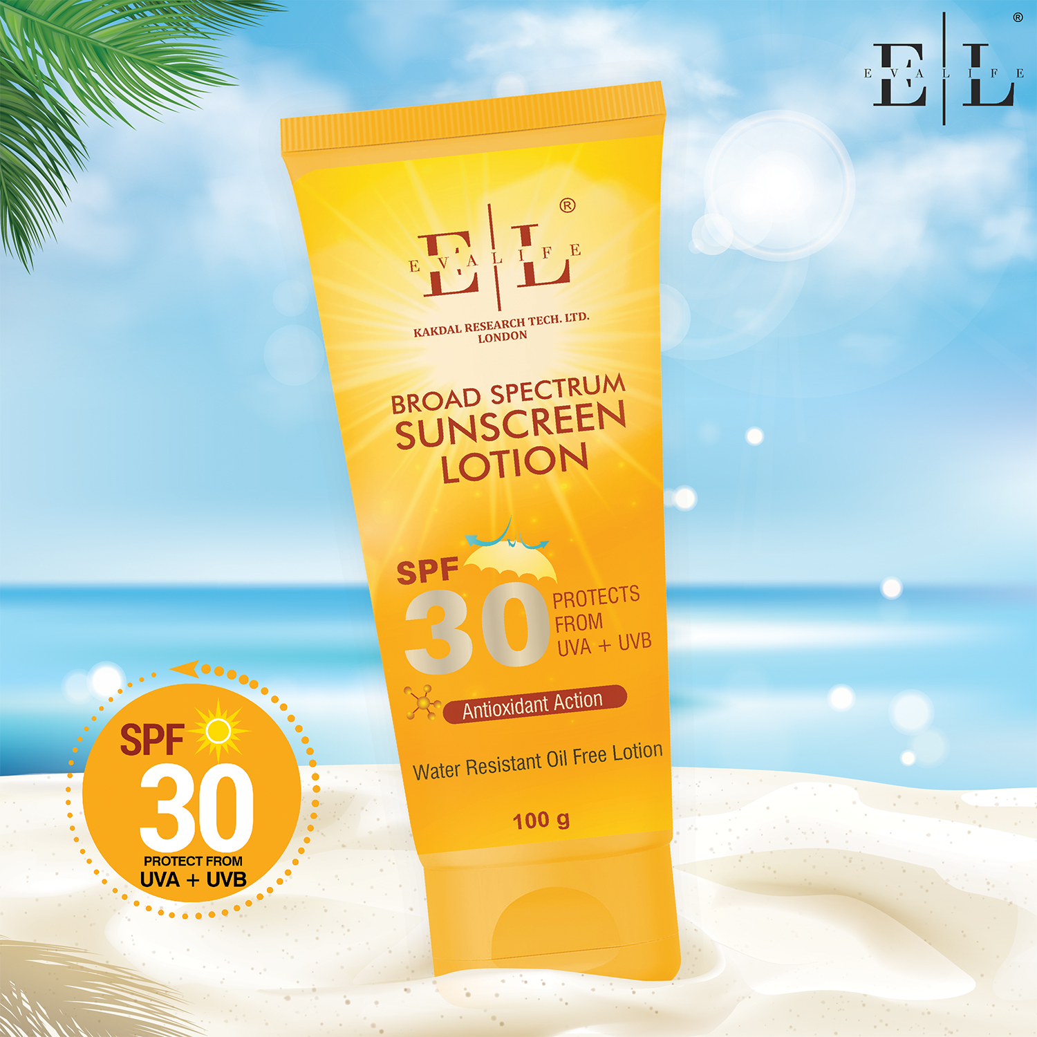 Buy Evalife Sunscreen Lotion With Uva And Uvb Protection Spf 30 100 Ml Online ₹179 From 