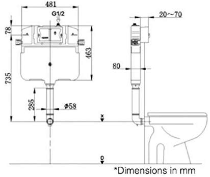 Buy Inart Combo Offer Concealed Cistern Tank Ceramic Floor Mounted ...