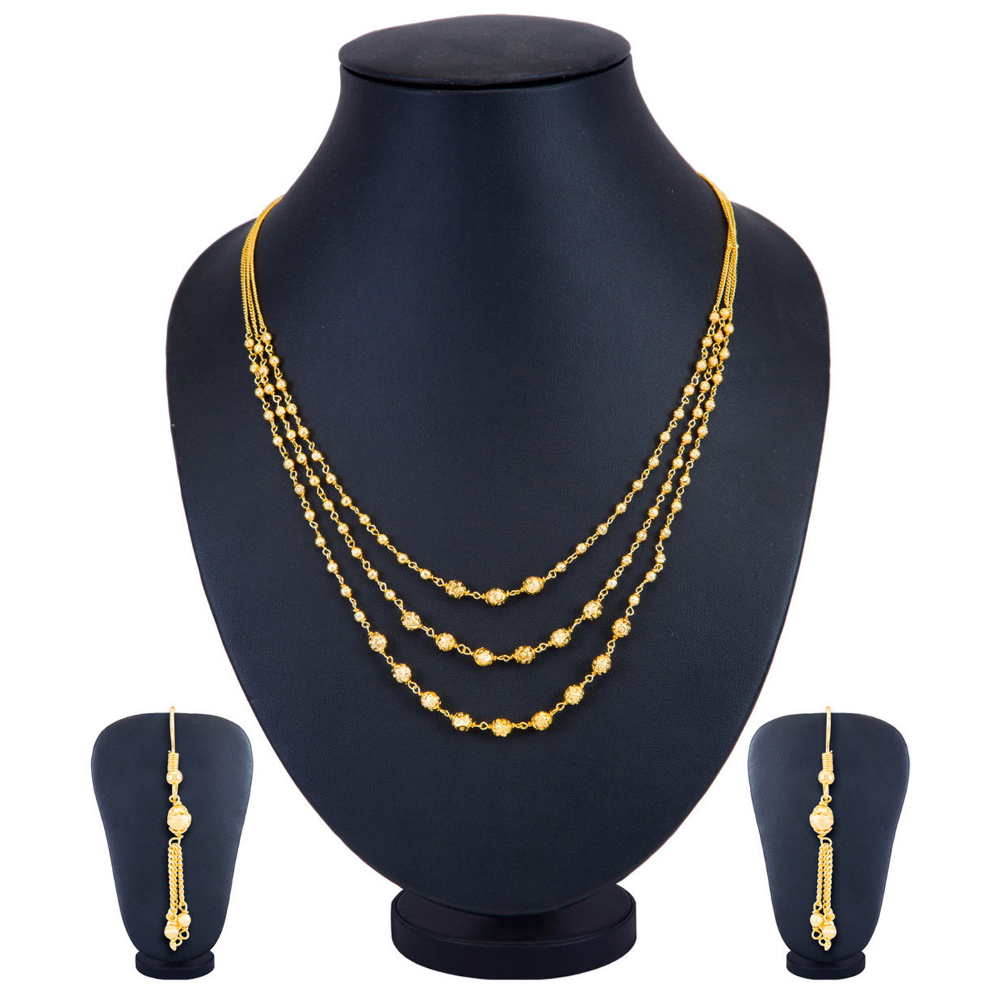 Buy Sukkhi Classic 3 String Gold Plated Necklace Set For Women Online