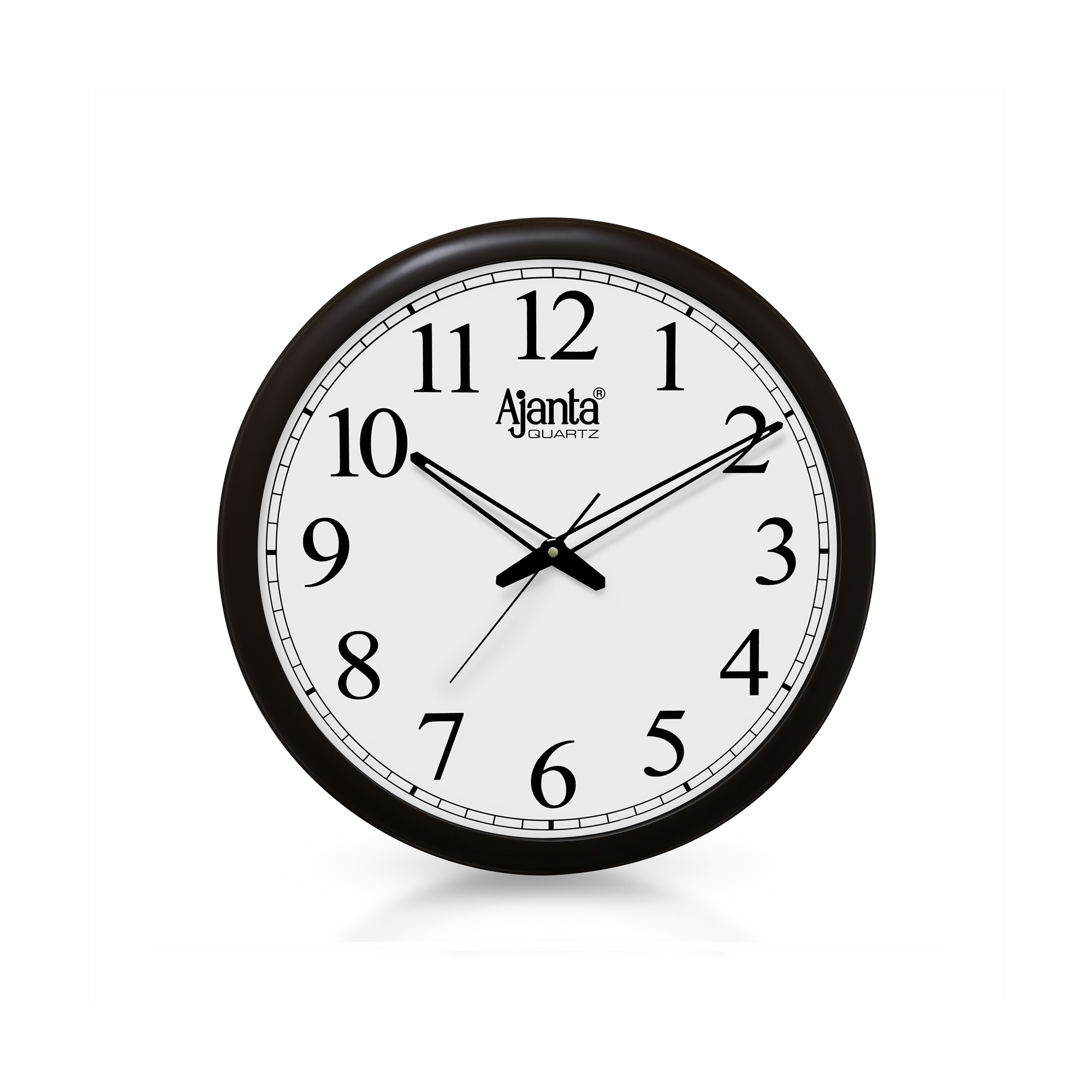 Buy Ajanta Silent Sweep Movement White Brown Wooden Official Wall Clock Online ₹1450 From