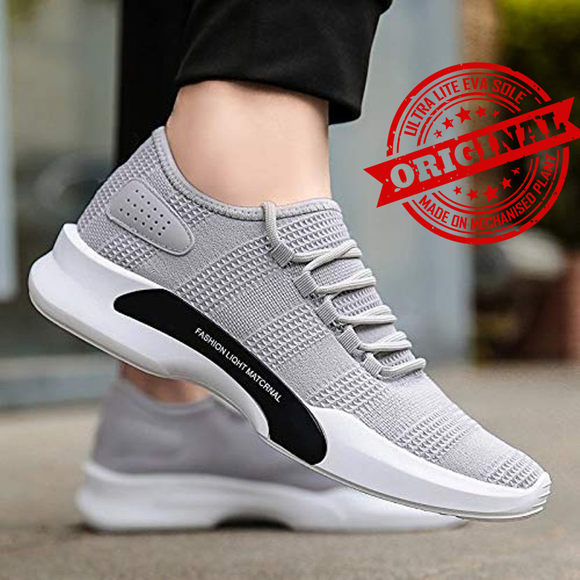 Buy Clymb Gray Sports Running Shoes For Men Online ₹799