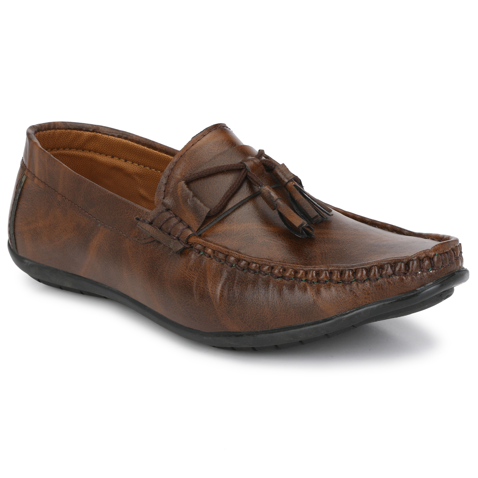 Buy Bucik Men's Brown Synthetic Leather Loafers Online - Get 76% Off