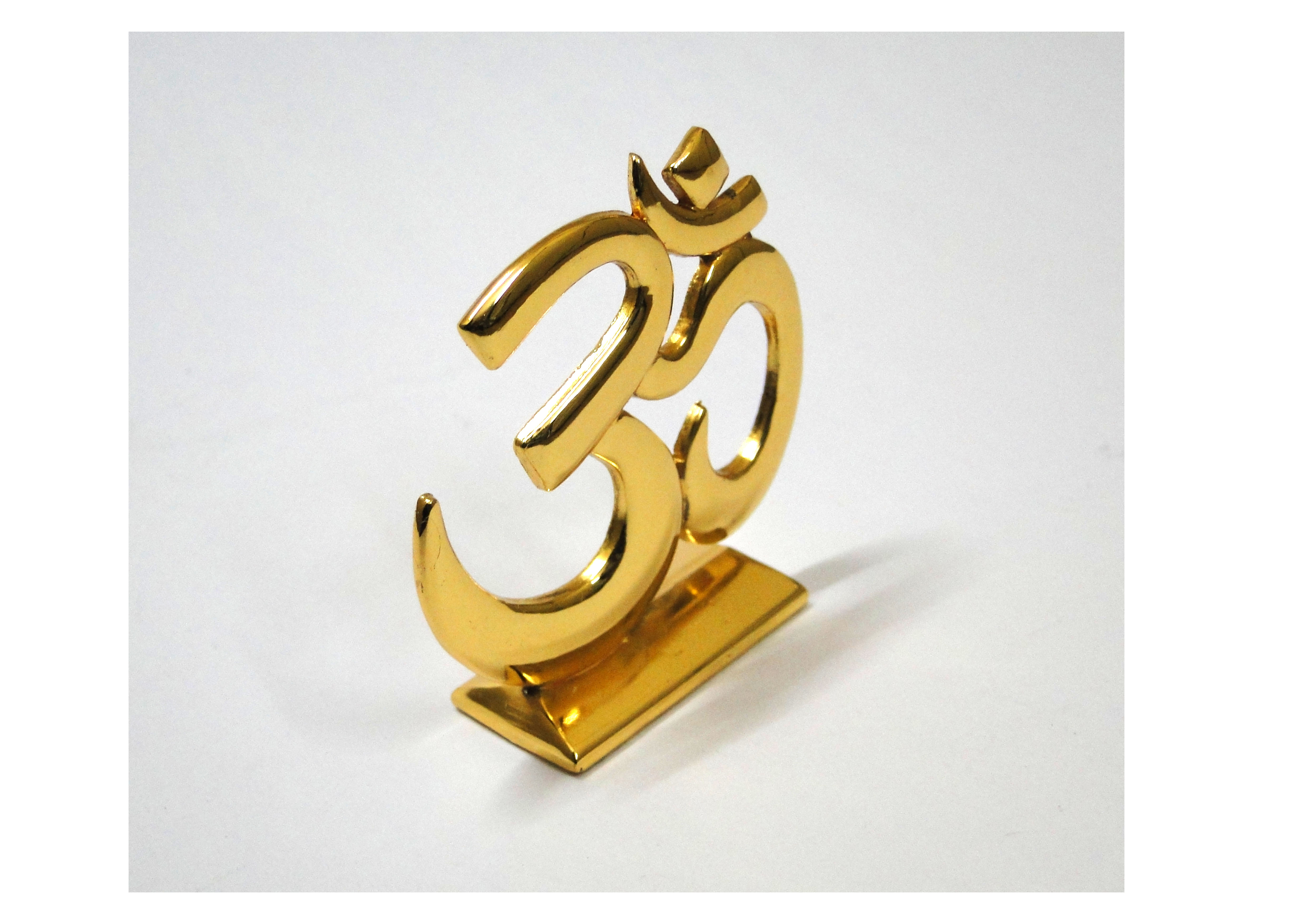 Buy Gold Bourne Hindu Relegious Om/Aum Golden Dashboard Divinity / For