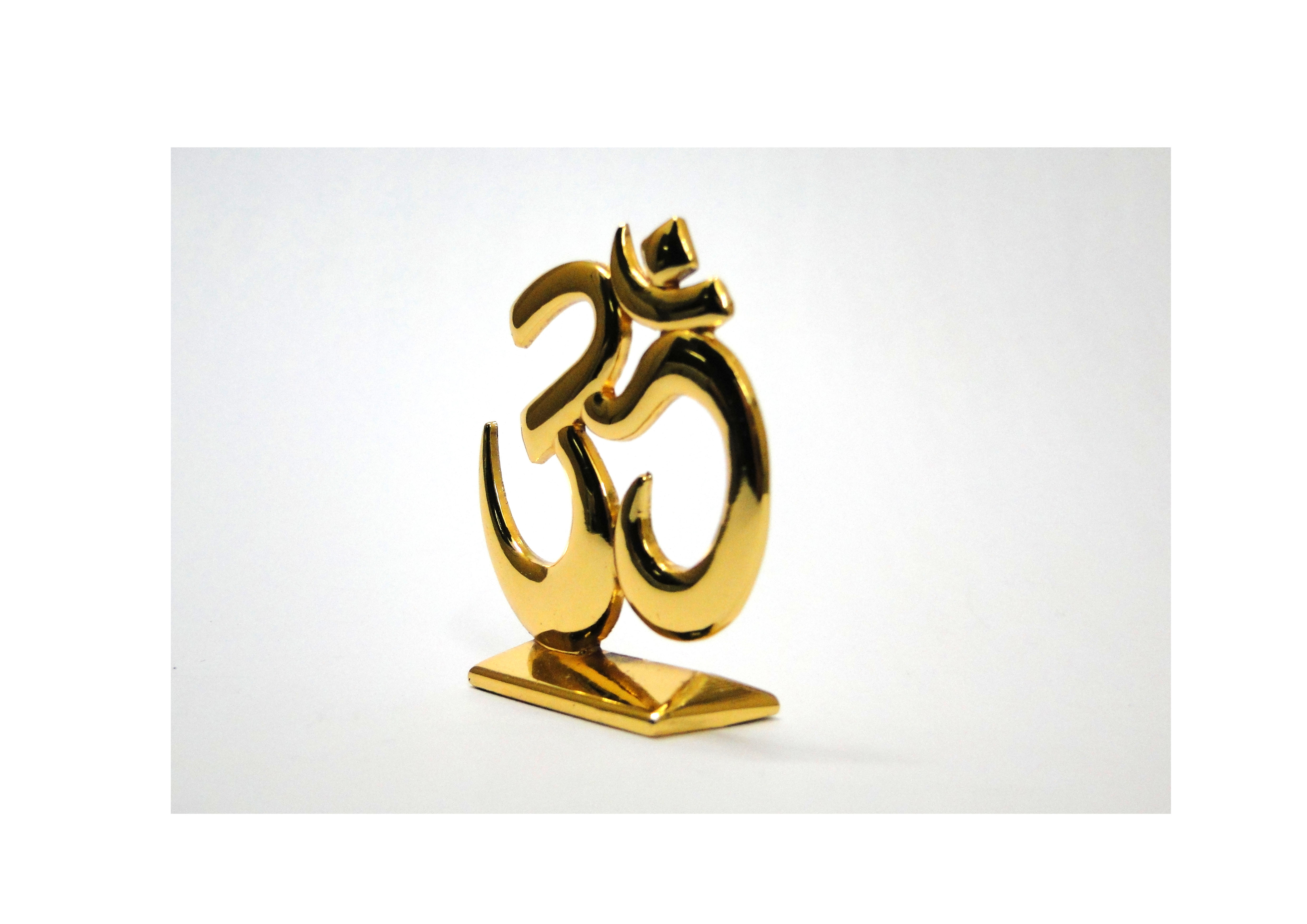 Buy Gold Bourne Hindu Relegious Om/Aum Golden Dashboard Divinity / For