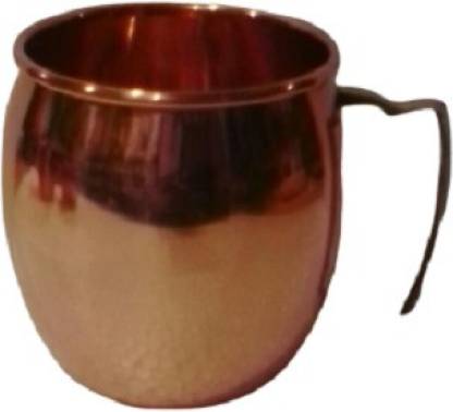 Metalcrafts Copper Drinking Mug, Plain Surface, Medicinal, Capacity 400Ml, Size 13 Cm