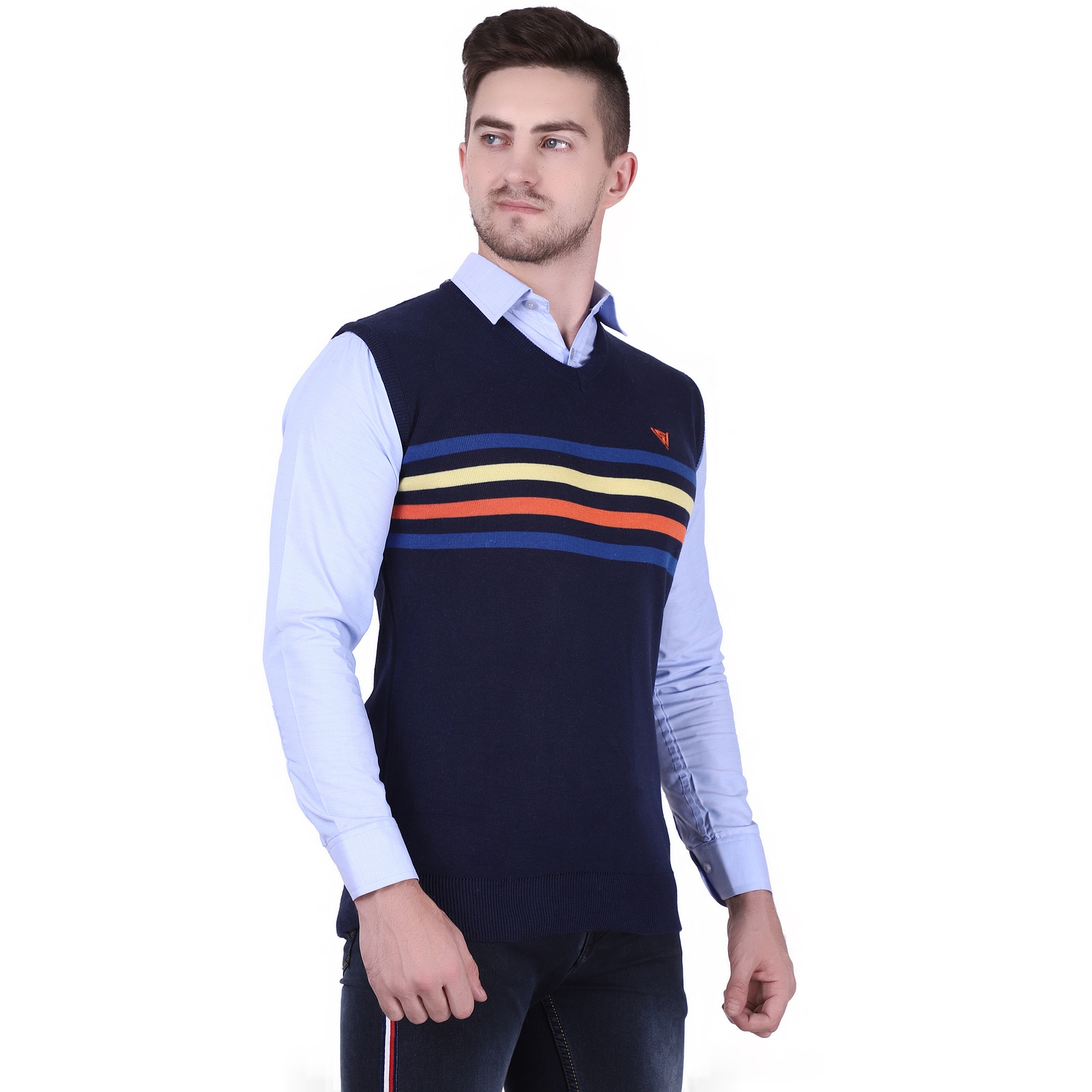 Buy Starcollection Formal Use Half Sweater Multicolor Sweater for Men