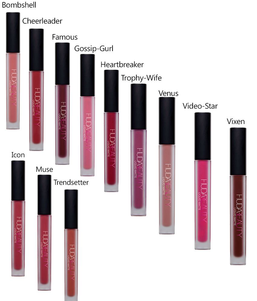 Buy Huda Beauty Liquid Lipstick New Shades With Multi Color (Set Of 12 ...