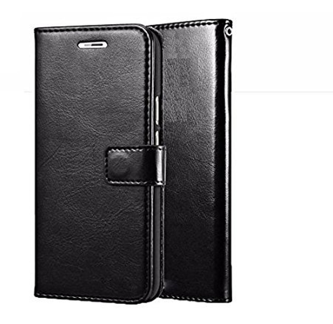 D G Kases Vintage Pu Leather Kickstand Wallet Flip Case Cover For Oneplus 6 Black