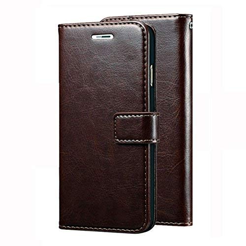 D G Kases Vintage Pu Leather Kickstand Wallet Flip Case Cover For Samsung Galaxy A6 2018 Coffee Brown
