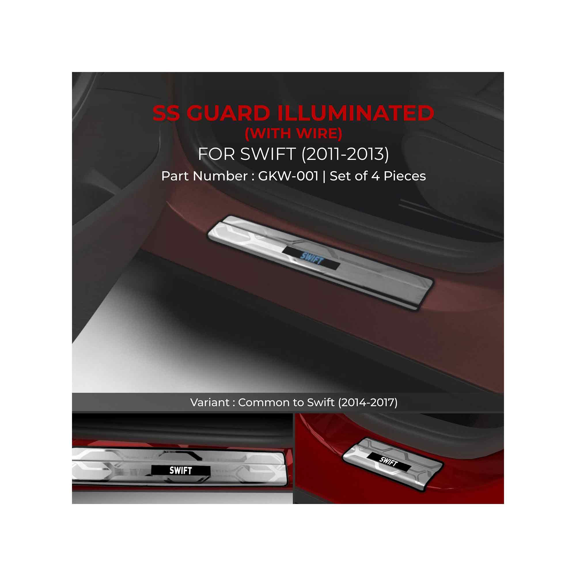 Buy Illuminated Door Sill Guard Scuff Plate For Maruti Suzuki Swift