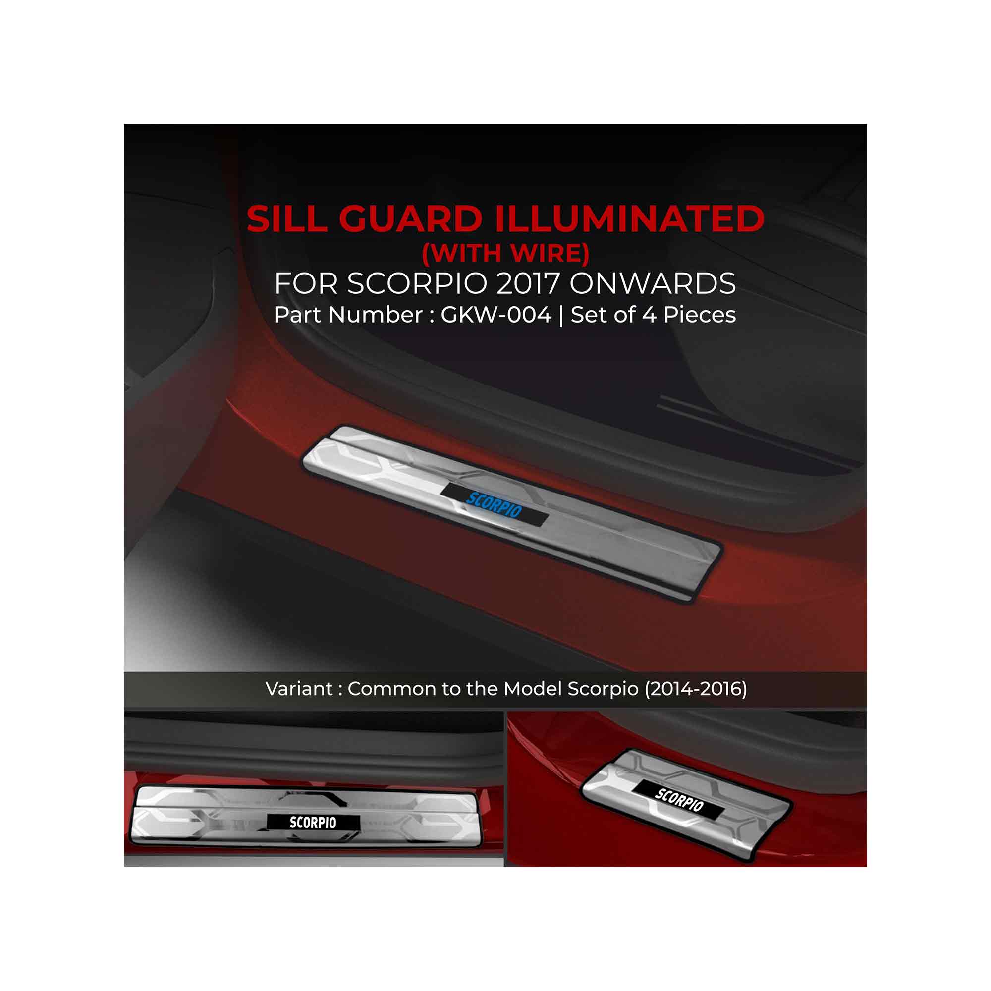 Buy Illuminated Door Sill Guard Scuff Plate For Mahindra Scorpio (2017